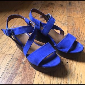 Coclico electric blue wedges size 39